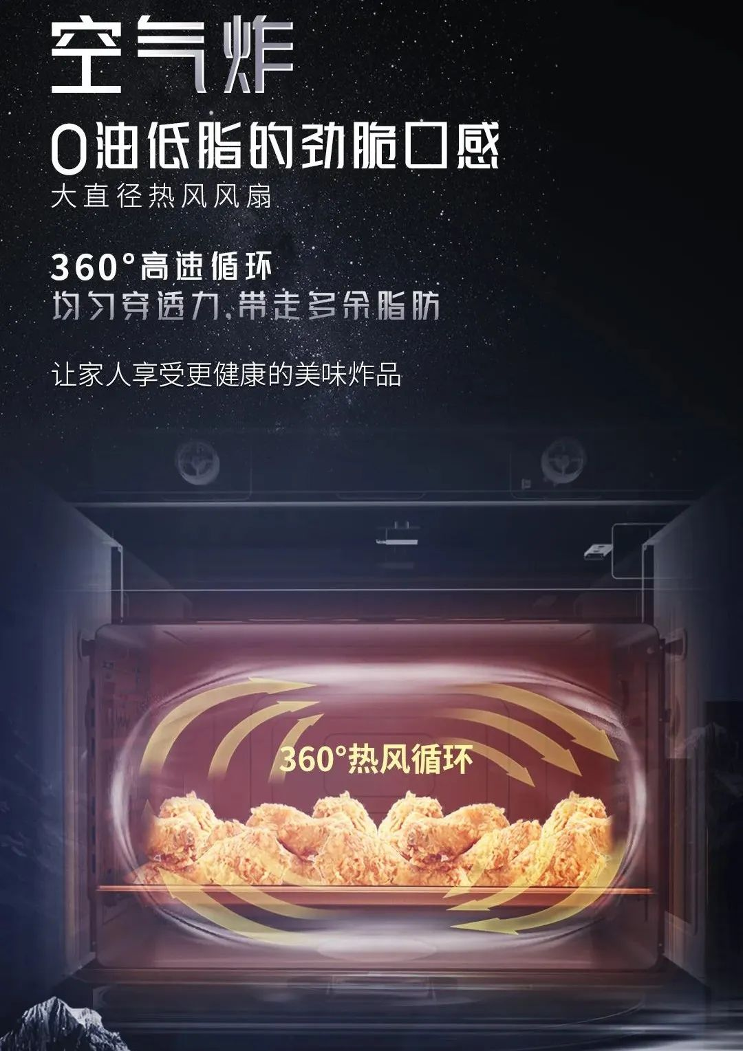 蓝炬星蒸烤炸集成灶